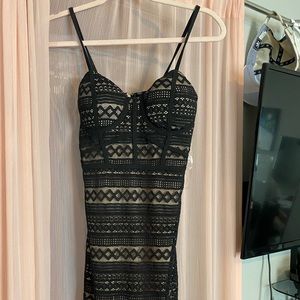Privy, Black and Tan dress, size medium